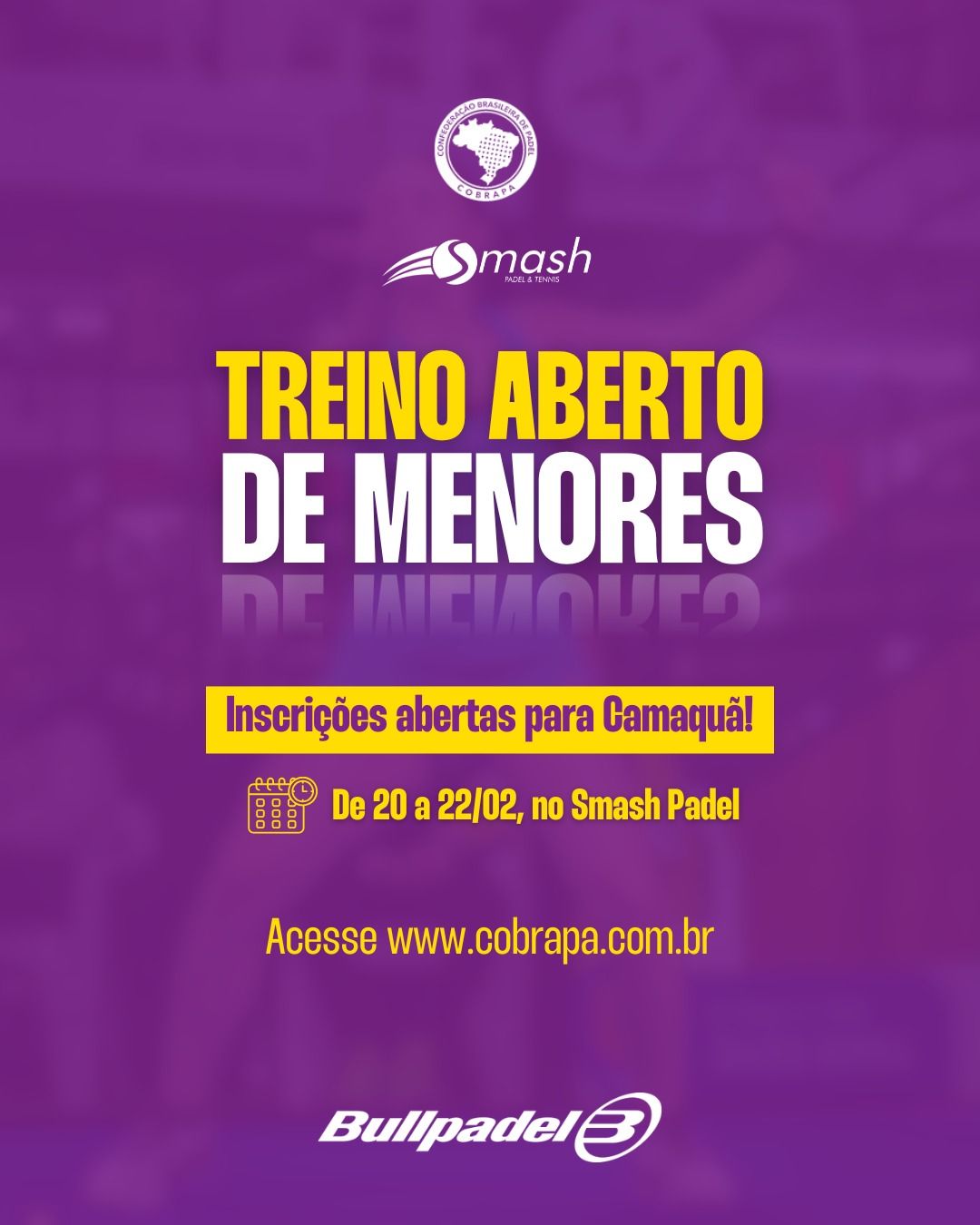 Abertas as inscrições para o Treino Aberto de Menores em Camaquã/RS